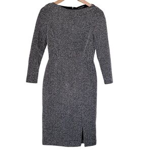 Banana Republic Women Long Sleeve Dress- gray and white Size 2P